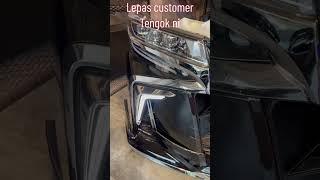 tukar front grill alphard & vellfire