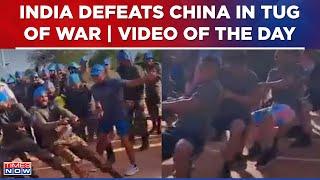 Indian Army Personnel Defeat Chinese Troops In Tug Of War In Sudan | Watch Video Of The Day