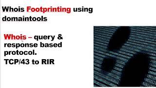 Whois   footprinting | whois query | how whois query works |