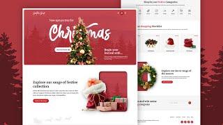 Build Simple Christmas Landing Page Using HTML CSS & JavaScript With Source Code