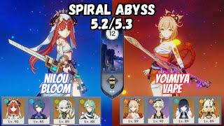 C0 Nilou Bloom / C0 Yoimiya Vape Spiral Abyss Floor 12 5.2/5.3 Genshin Impact [原神]