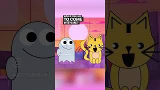 Cartoon Ghost and Cat become friends and explore the town together! #animation #nfts #cats #cartoon