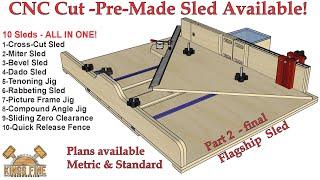 Multi-Function Crosscut - Miter - Dado - Bevel - Tenon Cutting - Picture Frame Table Saw Sled!