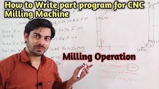 CNC Milling Program Hindi | CNC Milling Operation | Milling Operation on CNC Machine Milling Program