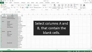 Fill Blank Cells in Excel Column