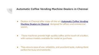 Teacoffee vending machines