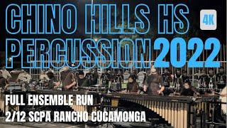 Chino Hills HS Percussion Ensemble 2022 - Full Run - 2/12 SCPA Rancho Cucamonga