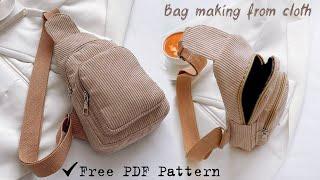 DIY Sling Backpack Sewing from Cloth  Bag Making at Home