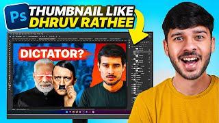 How to Make Thumbnail like @dhruvrathee in Photoshop