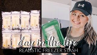 DAY IN THE LIFE | PUMPING FOR A FREEZER STASH | BREAST MILK SUPPLY | Morgan Bylund