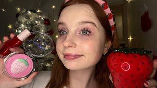 ASMR Strawberry Shortcake Gets You Ready For A Winter Party! ️