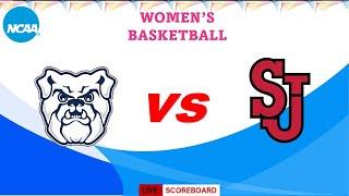 Butler Bulldogs VS  St. John's Red Storm | NCAA Women's Basketball Live Scoreboard