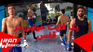 یک فایت خونین در قفس و یک مبارزه خفن  #amiraliakbari #ufc #kickboxing #iranian #مبارزه #جنگ