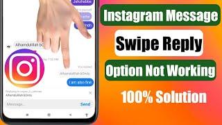 Fix Instagram Message Swipe Reply Option Not Working | Message Swipe Reply Option Not Showing