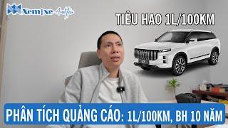 Jaecoo J7: phân tích quảng cáo. Tiêu hao 1L/100km, Bảo hành 10 năm