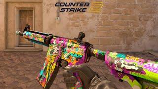 CS2 M4A4 | In Living Color - Skin showcase all floats [4K60FPS]