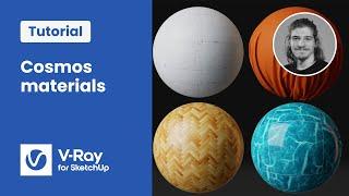 V-Ray for SketchUp tutorial — Materials pt.2: working with Chaos Cosmos