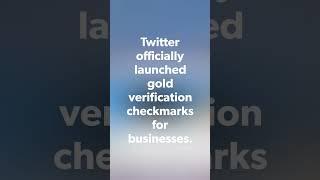 Twitter officially launched gold verification checkmarks for businesses.