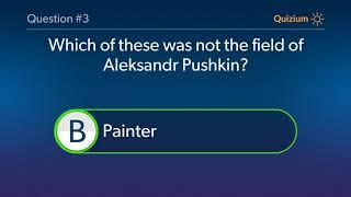 Aleksandr Pushkin Quiz   Where was Aleksandr Pushkin born? and more questions