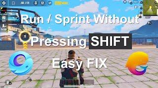 How to Run / Sprint Without Shift in Gameloop 7.1, Tencent Buddy | Cross Run in PUBG Mobile Emulator