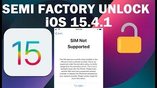 SEMI-FACTORY Unlock for ANY iPHONE | BUG 2022 iOS 15.4.1 Unlock iPhone WITHOUT PHYSICAL R-SIM