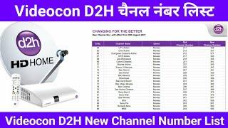 Videocon D2H Channel Number List with Price | Videocon Channel Number List | D2H New Channel Number