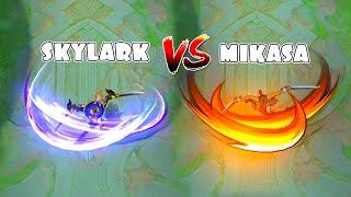 Fanny Mikasa VS Skylark Epic Skin Comparison