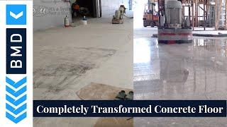 60 Year Old Concrete Floor VS. the EGT Diamond System by STI