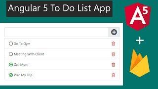 Angular 5 To Do List App Within 30 minutes