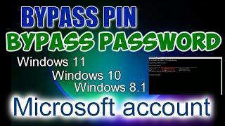  How to bypass a forgotten PIN, Microsoft account password in cmd with a local account