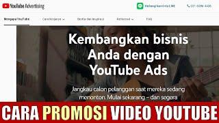 CARA PROMOSI VIDEO YOUTUBE BERBAYAR VIA YOUTUBE ADS !!