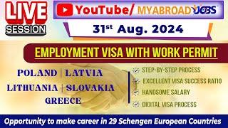 Lithuania Latvia Slovakia Greece Poland Schengen Europe Work Permit Employment Visa Live Session