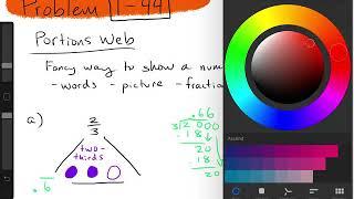 Ms. Wattell explains Problem 1-44 Portions Webs (CPM math, CC2, 7th grade math)