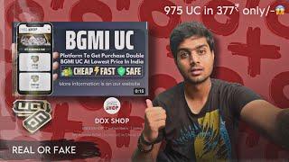 DOX SHOP BGMI “REAL OR FAKE” 975UC in 377₹  cheap UC ever.