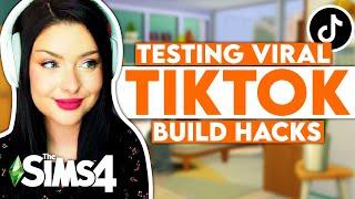 Building an Entire House Using Sims 4 Tiktok Build Hacks  Testing Viral Sims 4 Build Tiktok Hacks