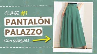 Clase 1//️ Pantalón Palazzo con Pliegues: Patronaje a Medida Paso a Paso