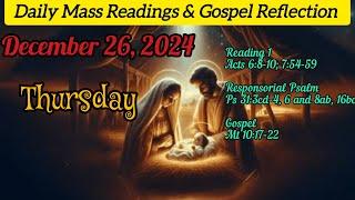 Today's Catholic Mass Readings & Gospel Reflection - Thursday,Dec26, 2024#masstoday #crhistmas