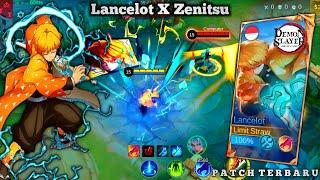 New Script Skin Lancelot As Zenitsu Demon Slayer No Password - Effect & Voice | Mobile Legends