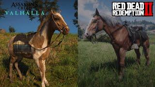 Assassins creed valhalla vs red dead redemption 2 | Graphics & Details Comparison (part 2)