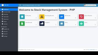 Stock Management System in PHP DEMO