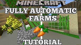 Two Working Fully Automatic Farms Minecraft Tutorial Easy