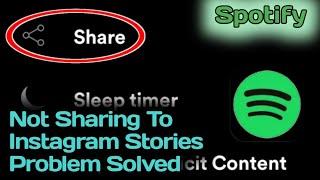 Fix Spotify Not Sharing to Instagram Stories Problem Solved 2024