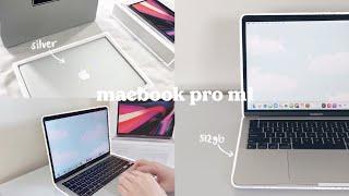  13" macbook pro m1 silver | unboxing, customization, comparison, accessories