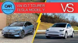 Volkswagen ID.7 Tourer vs Tesla Model Y | 2024 | Detailed Comparison of Specs, Dimensions and Prices