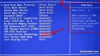 How to Enable Virtualization in BIOS on Windows-7/8,Solve the Problem of vtx is disabled in BIOS