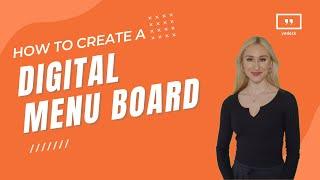 How To Create A Digital Menu Board