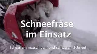 Wintereinbruch – Schneefräse im Einsatz