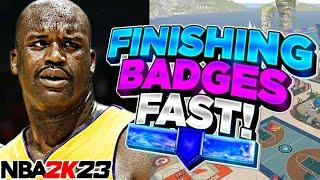 HOW TO GET FINISHING BADGES FAST IN NBA 2K23! FOR CENTERS & POST SCORERS IN 2K23