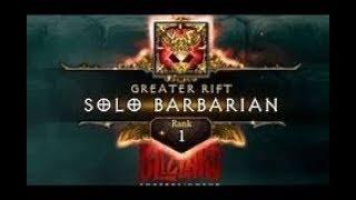 Diablo 3 | GR140 Solo Barbarian | Rank 1 WORLD ( WW/rend )