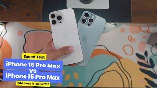 iPhone 16 Pro Max vs iPhone 15 Pro Max Speed Test | Real-World Performance Comparison!